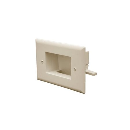 Cable Wholesale Easy Mount Recessed Low Voltage Cable Pass-through Plate, Slim-fit for wall cavities to 3/4in 45-0009-LA